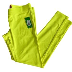 Tipsy Elves Leggings Womens Medium  Neon Yellow Running Yoga Activewear‎ NWT